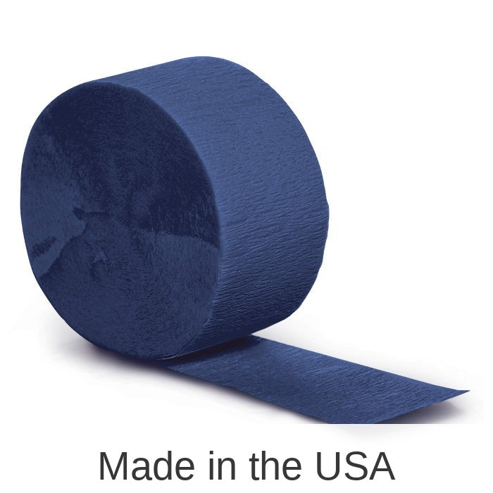 12/Case Bulk Navy Crepe Streamer 81 ft