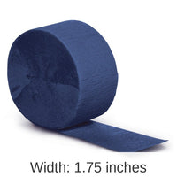 12/Case Bulk Navy Crepe Streamer 81 ft