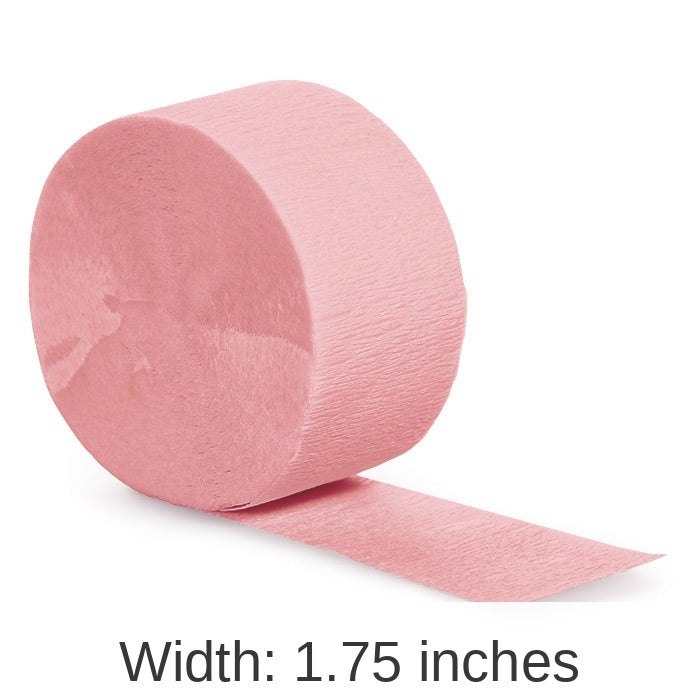 12/Case Bulk Classic Pink Crepe Streamer 81 ft