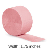 12/Case Bulk Classic Pink Crepe Streamer 81 ft