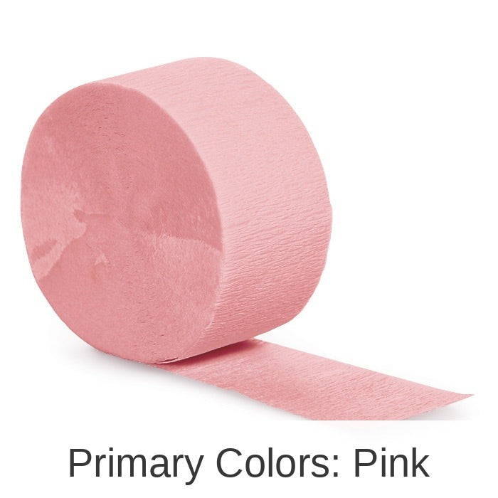 12/Case Bulk Classic Pink Crepe Streamer 81 ft