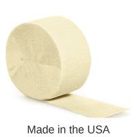 12/Case Bulk Ivory Crepe Streamer 81 ft