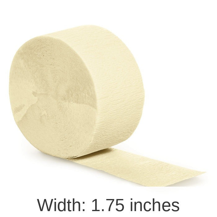 12/Case Bulk Ivory Crepe Streamer 81 ft