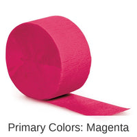 12/Case Bulk Hot Magenta Crepe Streamer 81 ft