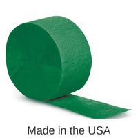 12/Case Bulk Emerald Green Crepe Streamer 81 ft