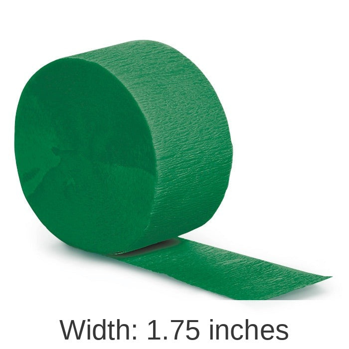 12/Case Bulk Emerald Green Crepe Streamer 81 ft
