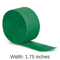 12/Case Bulk Emerald Green Crepe Streamer 81 ft