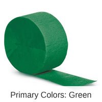 12/Case Bulk Emerald Green Crepe Streamer 81 ft