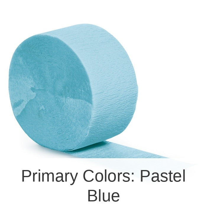 12/Case Bulk Pastel Blue Crepe Streamer 81 ft