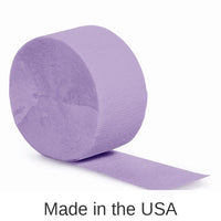 12/Case Bulk Luscious Lavender Crepe Streamer 81 ft