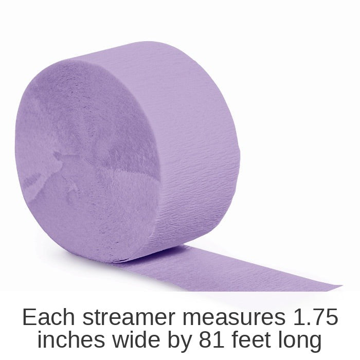 12/Case Bulk Luscious Lavender Crepe Streamer 81 ft