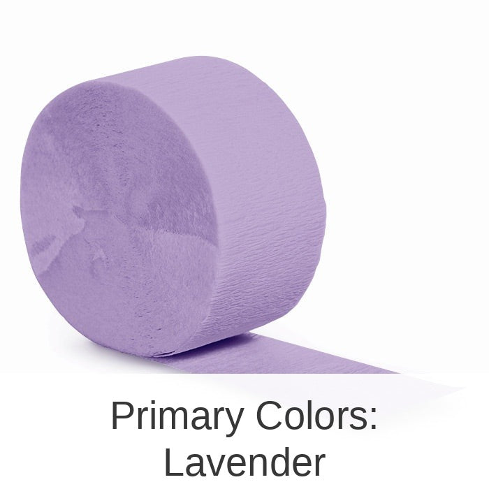 12/Case Bulk Luscious Lavender Crepe Streamer 81 ft