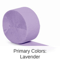 12/Case Bulk Luscious Lavender Crepe Streamer 81 ft