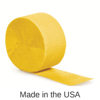 12/Case Bulk School Bus Yellow Crepe Streamer 81 ft
