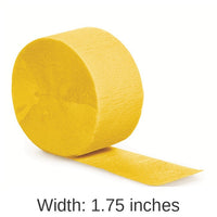 12/Case Bulk School Bus Yellow Crepe Streamer 81 ft