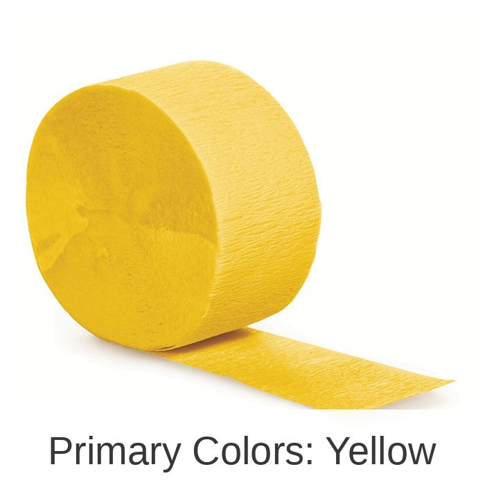 12/Case Bulk School Bus Yellow Crepe Streamer 81 ft