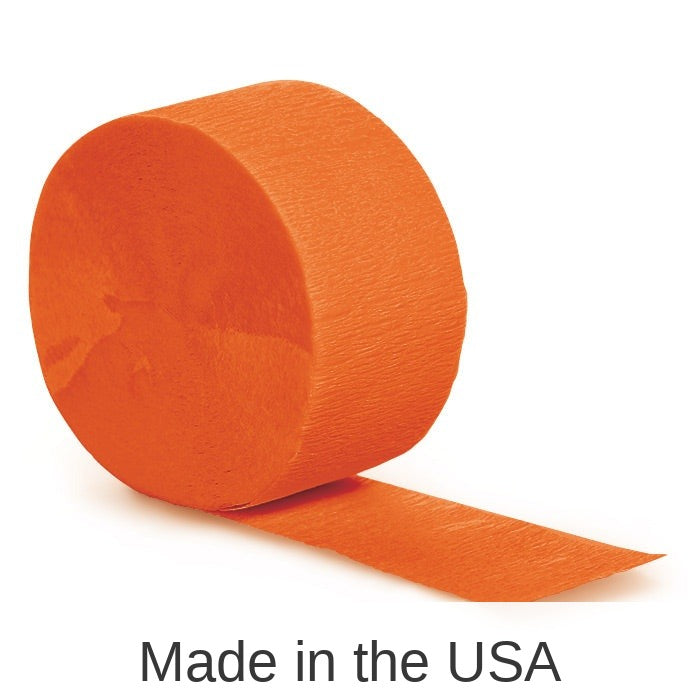 12/Case Bulk Sunkissed Orange Crepe Streamer 81 ft