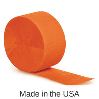 12/Case Bulk Sunkissed Orange Crepe Streamer 81 ft