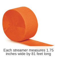 12/Case Bulk Sunkissed Orange Crepe Streamer 81 ft