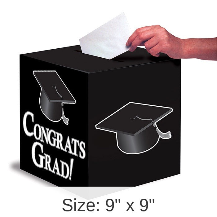 6/Case Bulk Graduation Card Boxes Black