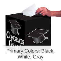 6/Case Bulk Graduation Card Boxes Black