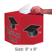 6/Case Bulk Graduation Card Boxes Red