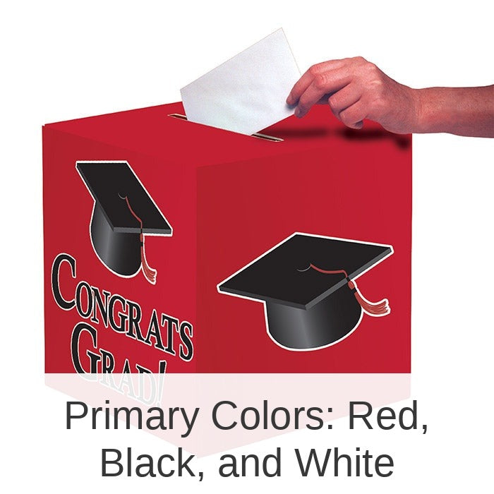 6/Case Bulk Graduation Card Boxes Red