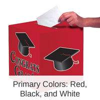 6/Case Bulk Graduation Card Boxes Red