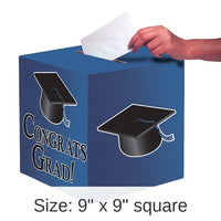 6/Case Bulk Graduation Card Boxes, Blue