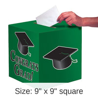 6/Case Bulk Graduation Card Boxes Green