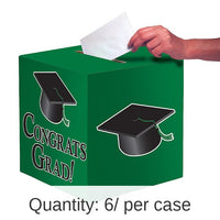 6/Case Bulk Graduation Card Boxes Green