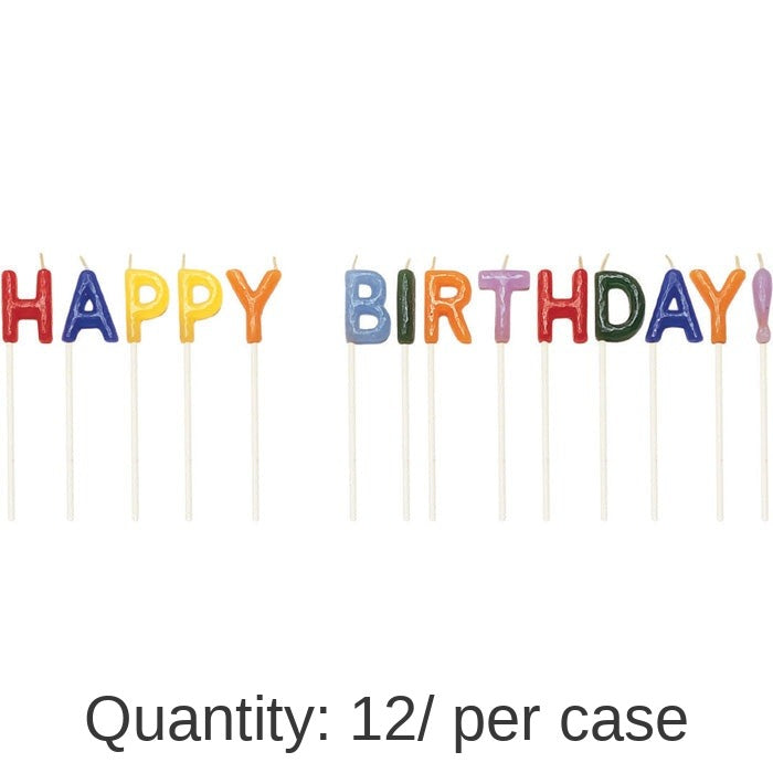 12/Case Bulk Happy Birthday Pick Candles