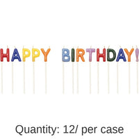 12/Case Bulk Happy Birthday Pick Candles