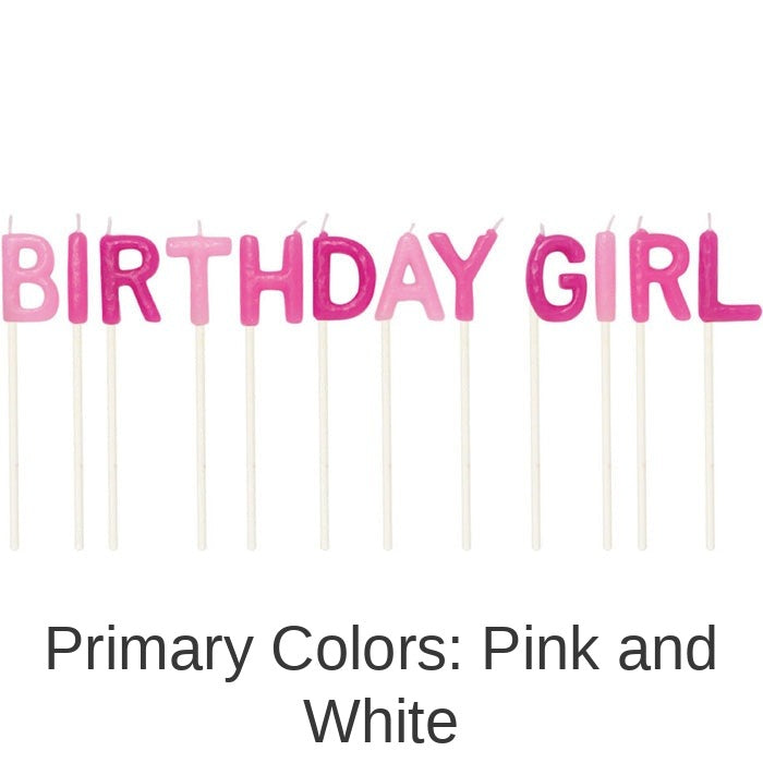 12/Case Bulk Birthday Girl Pick Candles