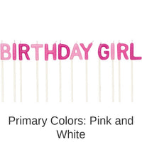 12/Case Bulk Birthday Girl Pick Candles