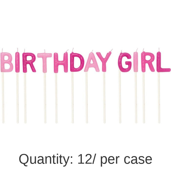 12/Case Bulk Birthday Girl Pick Candles
