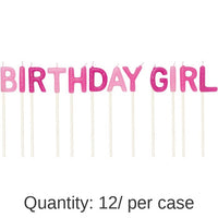 12/Case Bulk Birthday Girl Pick Candles
