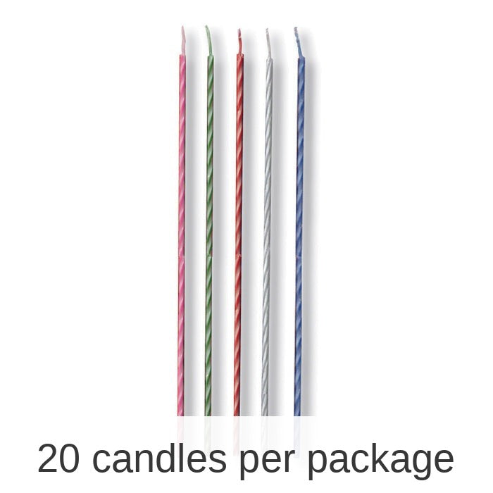 240/Case Bulk Striped Party Candles