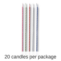 240/Case Bulk Striped Party Candles