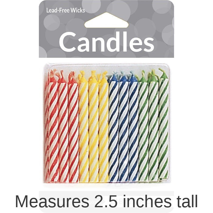 288/Case Bulk Assorted Primary Color Candles