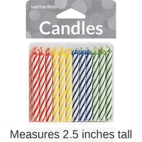 288/Case Bulk Assorted Primary Color Candles