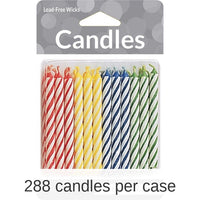 288/Case Bulk Assorted Primary Color Candles