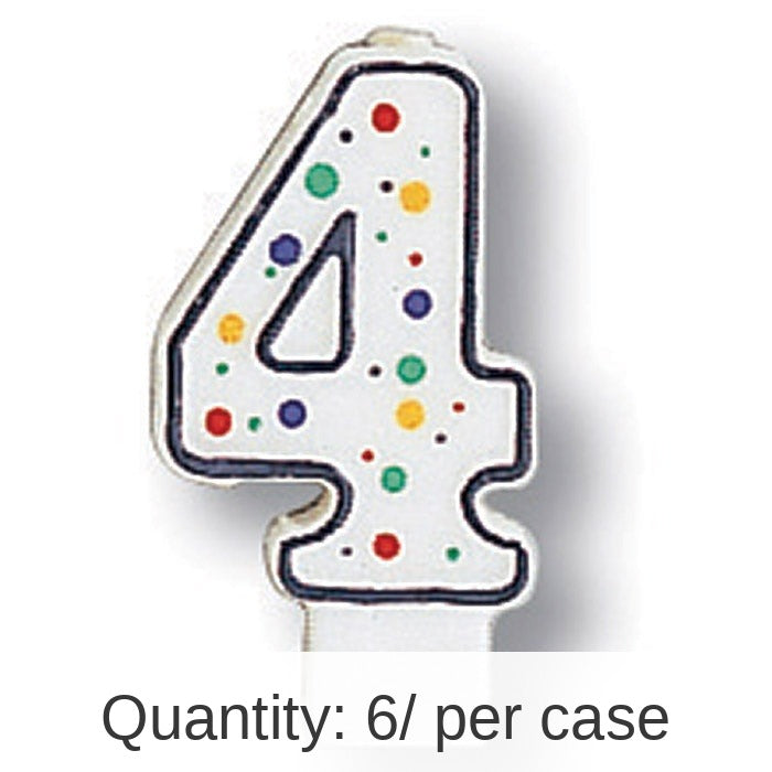 6/Case Bulk Polka Dot #4 Candles