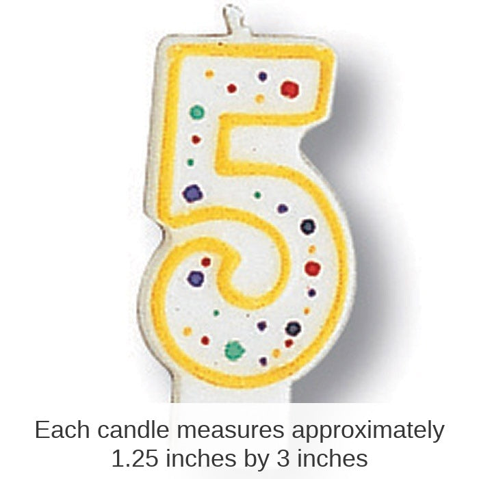 6/Case Bulk Polka Dot #5 Candles