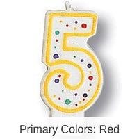 6/Case Bulk Polka Dot #5 Candles