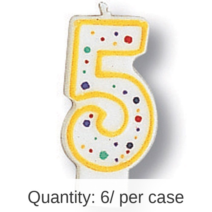 6/Case Bulk Polka Dot #5 Candles