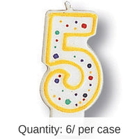 6/Case Bulk Polka Dot #5 Candles