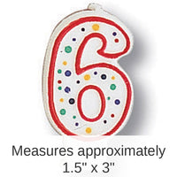 6/Case Bulk Polka Dot #6 Candles