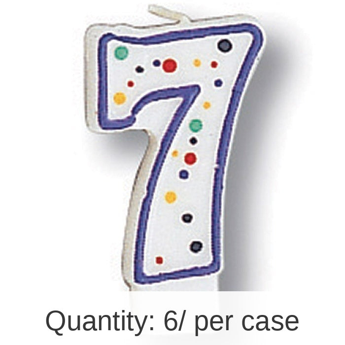 6/Case Bulk Polka Dot #7 Candles