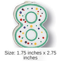 6/Case Bulk Polka Dot #8 Candles